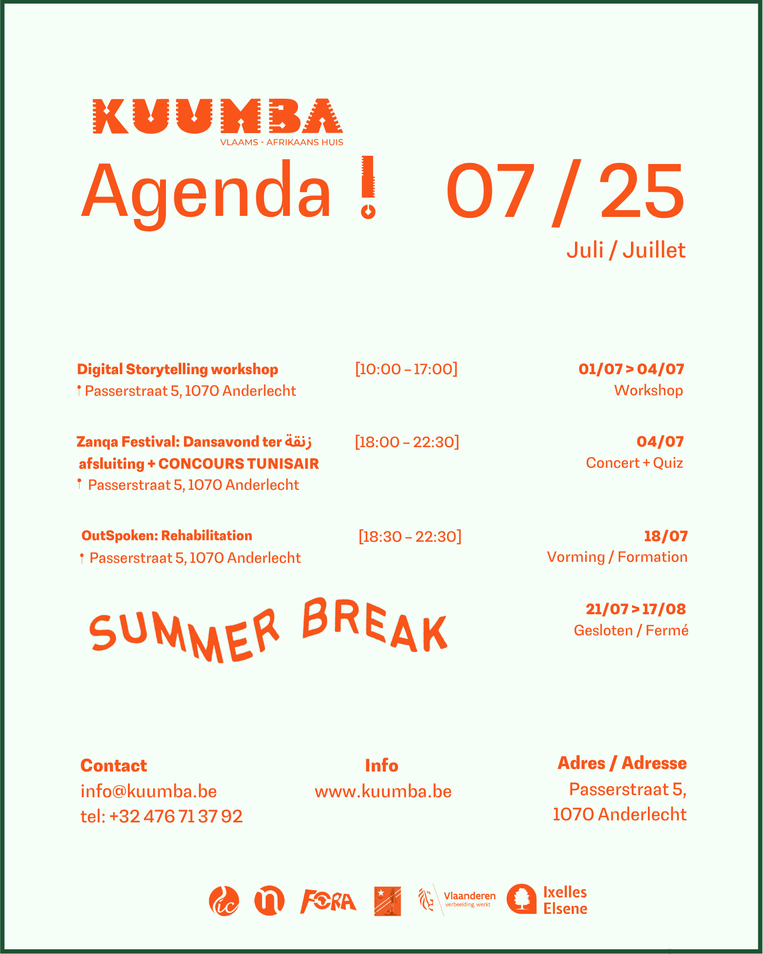 Lees meer over het artikel Kuumba-Nieuwsbrief Juli: laatste activiteiten & collectieve sluiting (CongoForum)