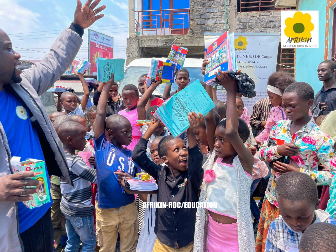 Read more about the article Nord-Kivu: Afrikin-RDC redonne le sourire à 70 enfants à Goma avec des kits scolaires, mais les frais restent un obstacle (CongoForum)