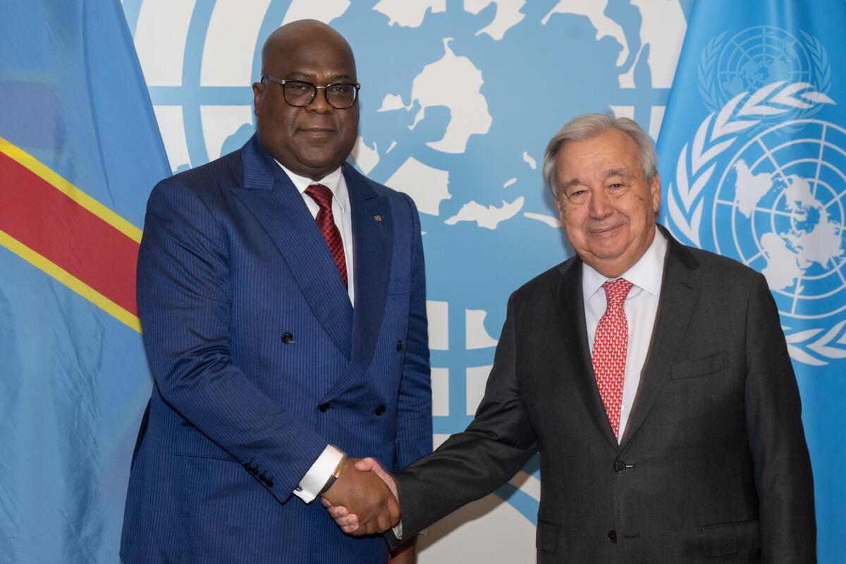 Lees meer over het artikel Algemene Vergadering VN: Félix Tshisekedi en Antonio Guterres praten over lopende vredesinitiatieven (CongoForum)