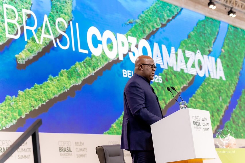 Lees meer over het artikel Klimaatconferentie COP30: Tshisekedi wijst wereld op ‘ecocide’ in Congo (CongoForum)