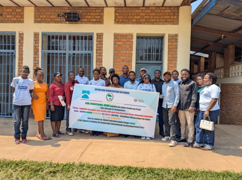 Read more about the article Sud-Kivu: RENAF clôture à Bukavu les tables rondes du projet « Des Voix pour le Changement » sur la prévention des drogues (CongoForum)